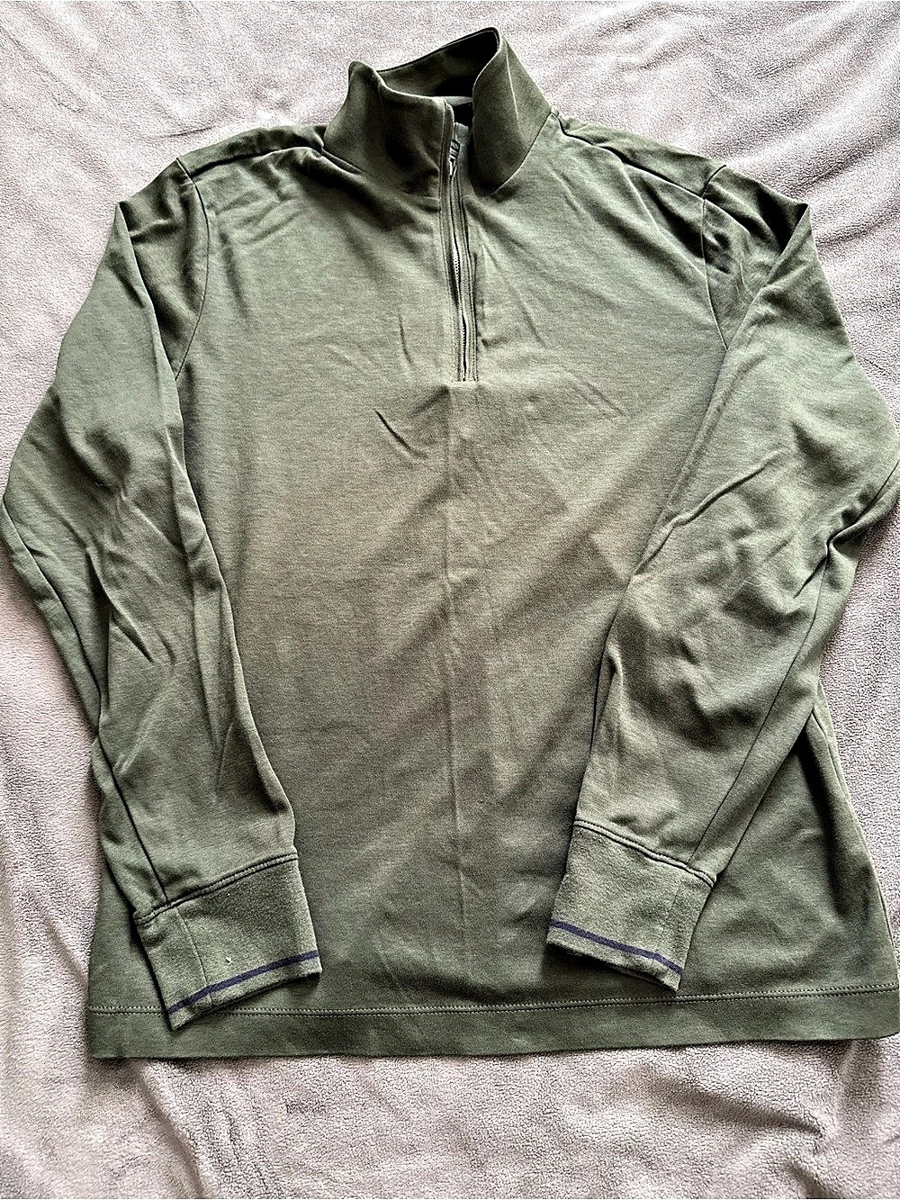 Banana Republic Quarter Zip Pullover in Green Size Small Like New